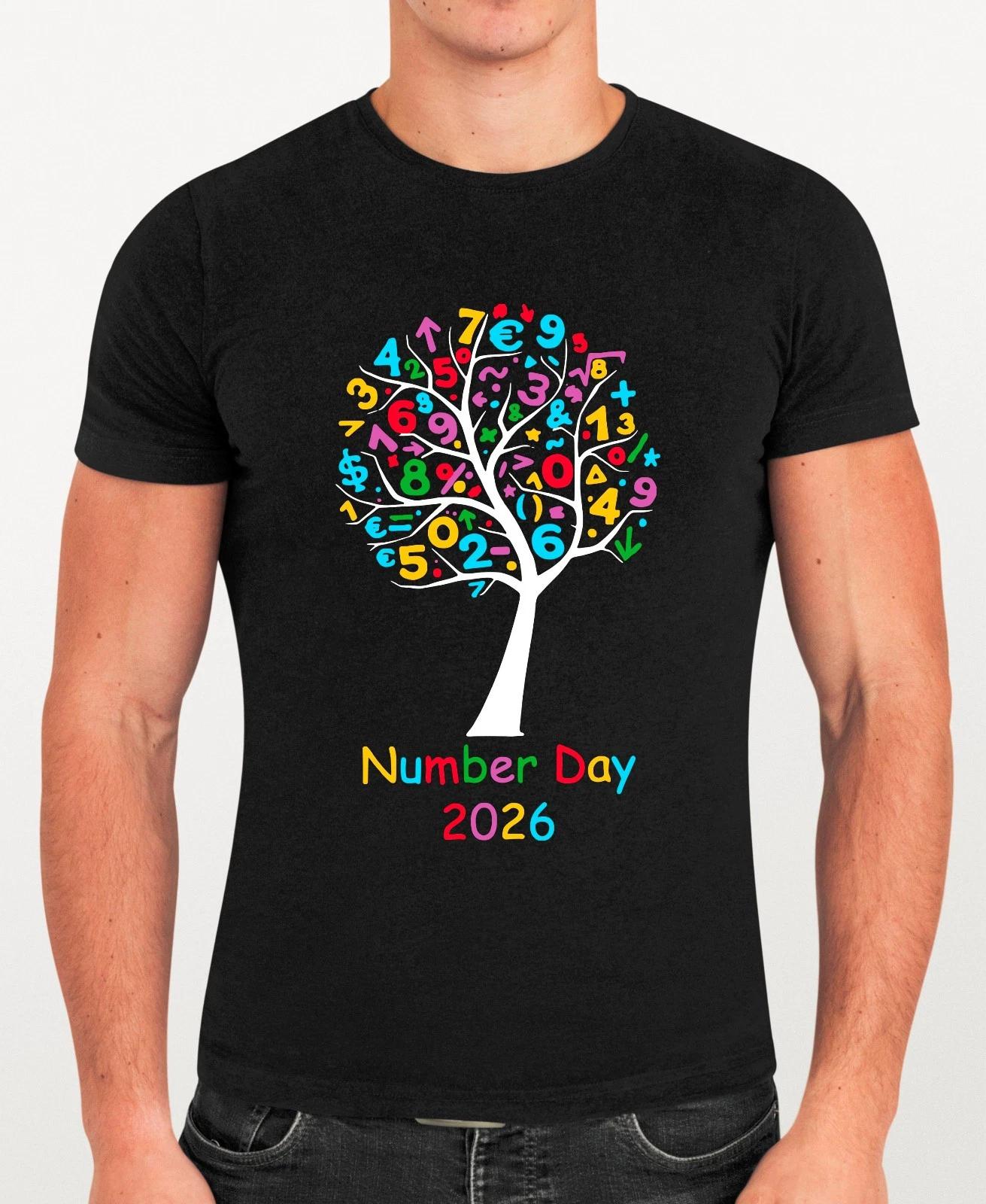 Number Day 2026 T-Shirt, Math Tree Charity Day School Event Math Symbol Tee S