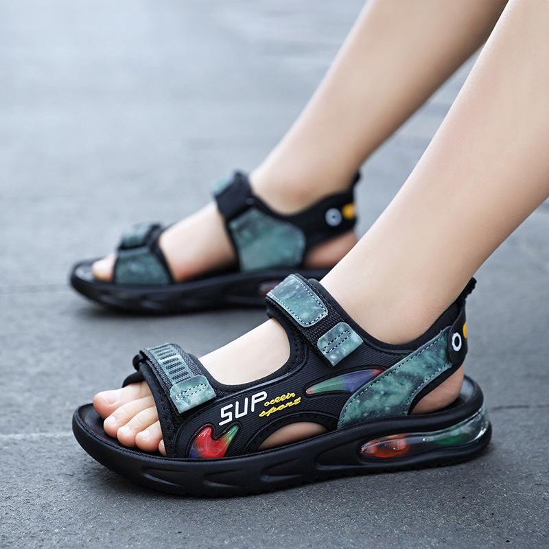 Tide Beach Classmate Middle School Summer Boys Soft Sole New Beach Shoes Air Cushion Children's Sports Sandals Children's Year Cool