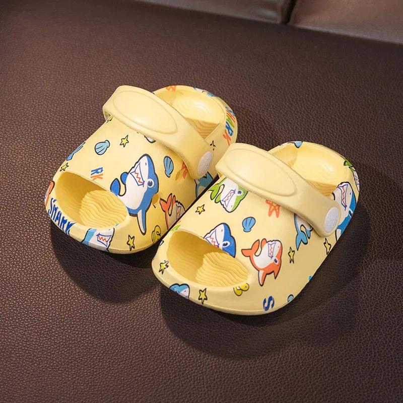 

New Arrival Soft-sole Sandals Baby Home Sandals Kids Flip Flops Cartoon Design Outdoor/Indoor Non-slip Children Beach Shoes 29
