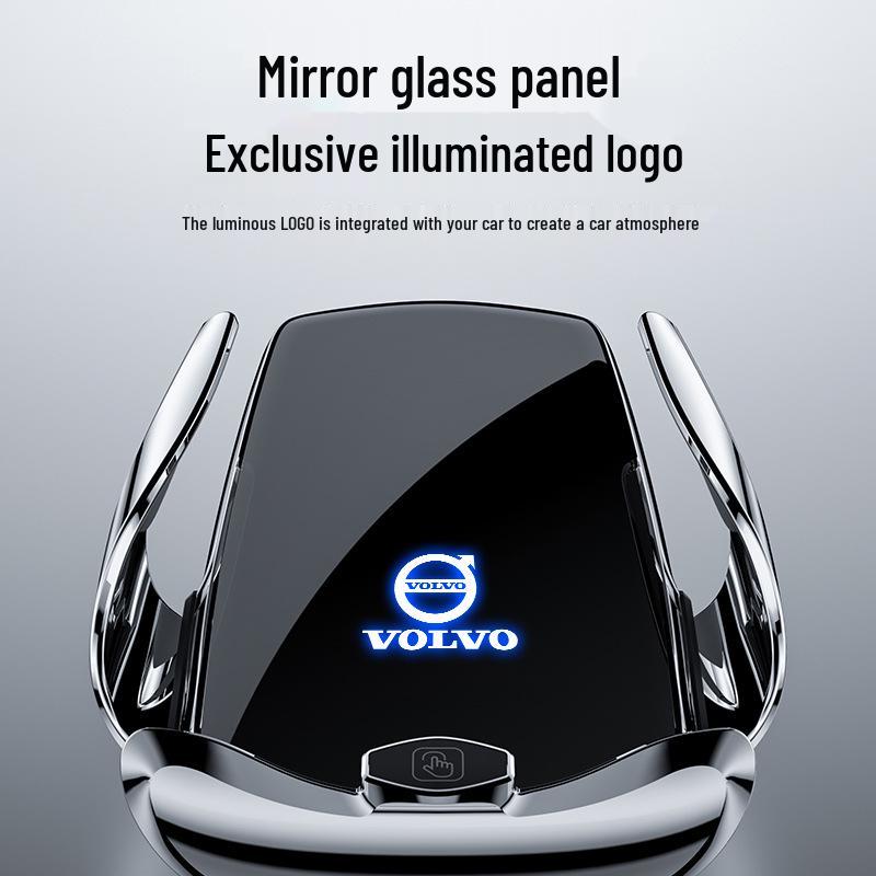 Volvo XC60/S90/V90/S60/V69 için Uyumlu Manyetik Kablosuz Hızlı Şarj Cihazı ve Telefon Tutucu
