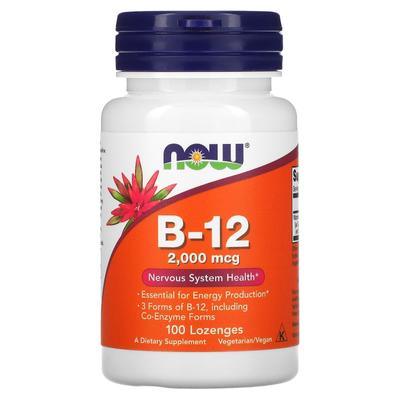 NOW Foods, B-12, 2000 mcg, 100 pastillas