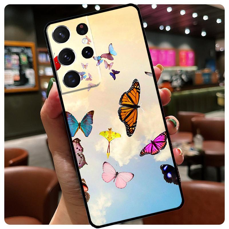 

Butterfly Phone Case For Samsung Galaxy S23 Ultra S21 S22 S24 S25 Ultra S9 S10 Plus S24 S25 FE Cover Galaxy S24 FE