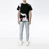 Off-White Splatter Paint Diagonal Striped Short Sleeve T-Shirt Men Tops Black OMAA002F161980239920