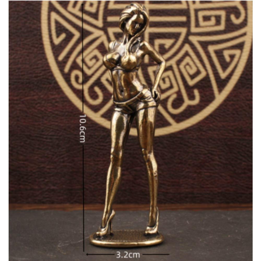 

Красивые восточные женские фигурки, книжная полка, латунная статуя, украшение, скульптуры, внутреннее и внешнее садовое украшение золотой