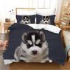Lovely Husky Duvet Cover Set 3d Puppy Dog Husky Bedding Set Cute Dog Quilt Cover Twin Single Queen King Size Fashion Modern Gift