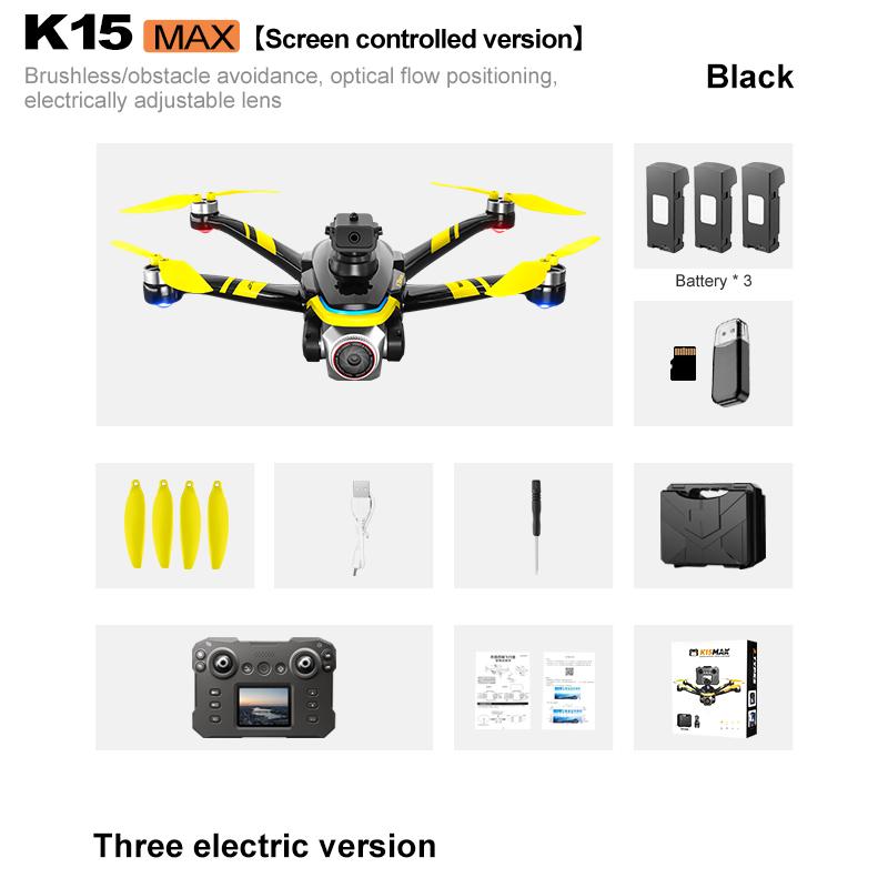 2025 New K15 Max Screen Controlled Version Drone With 4K HD Camera Aerial Photography Obstacle Avoidance Quadcopter Dron RC Toys