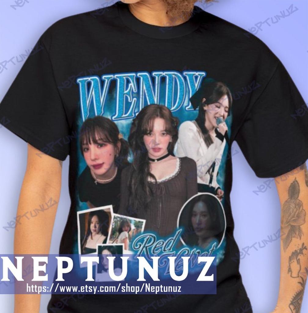 Wendy Shirt, Shon Seungwan, Kpop Vintage Graphic Red Velvet Tee
