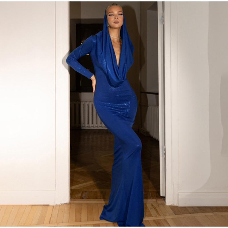 Weißes Satin-Abendkleid, formelles Etuikleid, bodenlang, sexy V-Ausschnitt, Schleppe, Falten, lange Ärmel, Falten, Kleider für besondere Anlässe