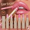 Shiny Metal Glitter Lipstick SAM SUGAR Pearlescent Lustre Velvet Lip Balm Non Grainy Hydrating Long Lasting Shimmery Lips Cosmetics for Women