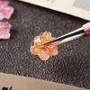 Transparent Five-Petal Flower Nail Art Decorations - Peach Blossom Design 