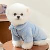 Winter puppy dog cotton coat double-sided velvet warm small dog teddy bear simple cotton coat pet clothes