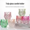 Custom Retro Tulip Glass Candle Holder – Wedding Prop & Home Decor Candle Cup