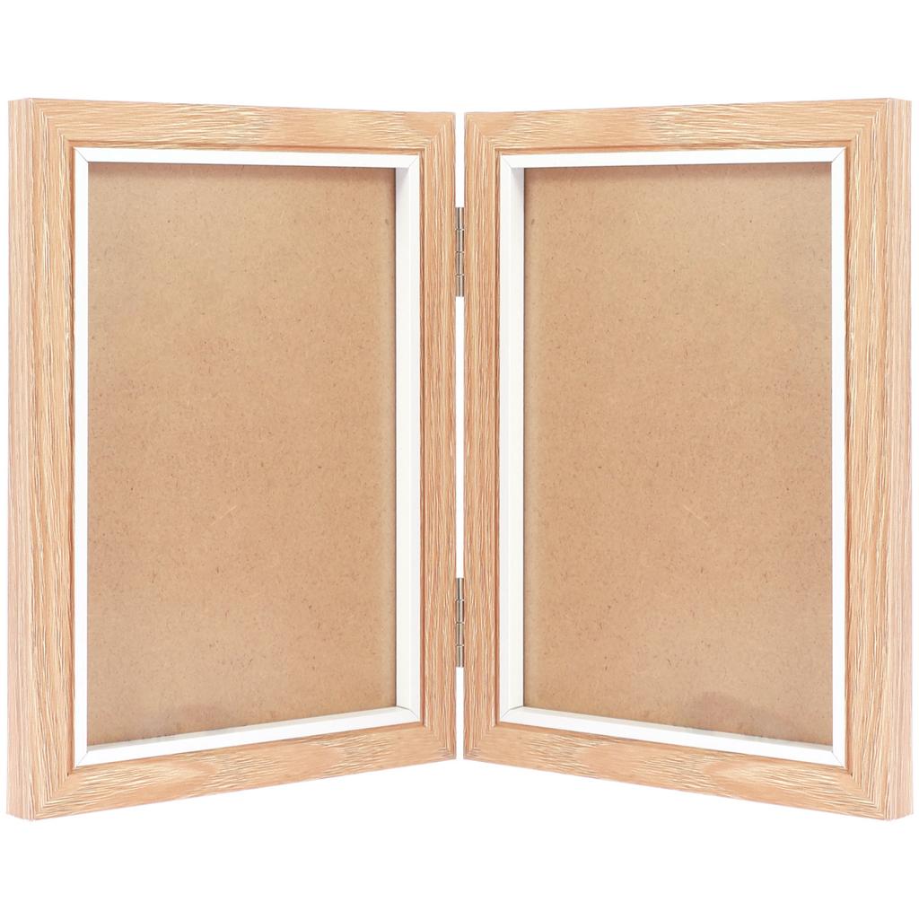 Podwójna/Potrójna Ramka na Zdjęcia Składana na 180° Ramka na Zdjęcia ze Stojakiem Zawiasowym Stojąca Pionowo na Biurku Ramka na Zdjęcia ze Szklaną Przednią Ramką na Zdjęcia