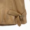 Ships Sheep Leather Leather Double Riders Jacket 36 Beige Brown Women Used