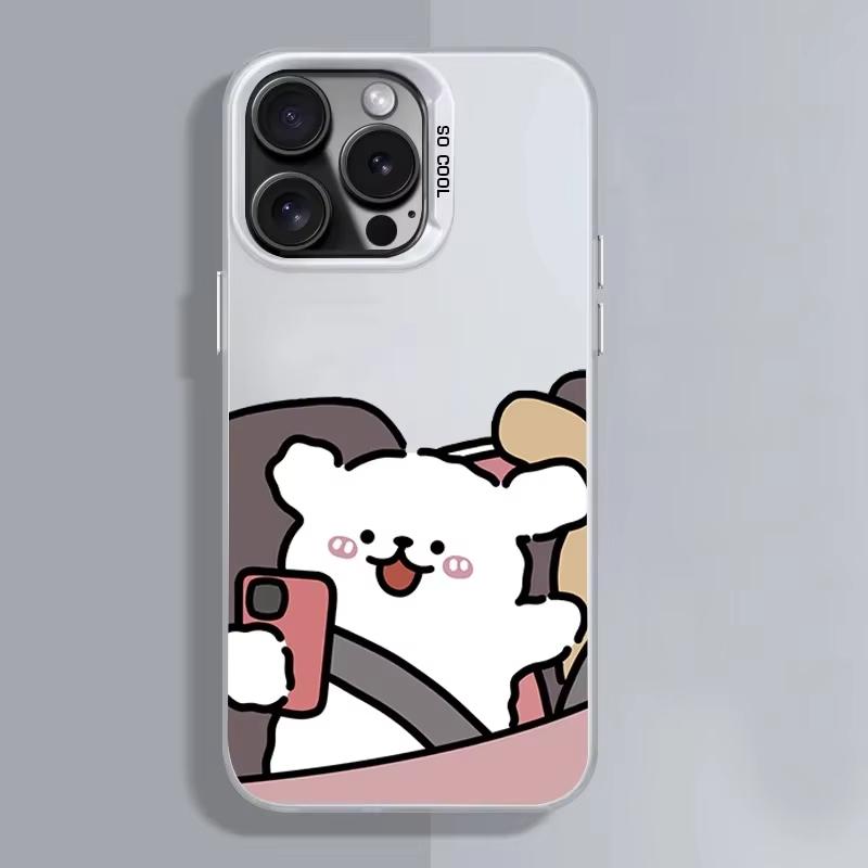 Funny Animal Drive Dog Couple Phone Case For Samsung Galaxy S25 S24 Ultra S23 FE S22 Plus S21 A54 A55Hard Cover Aesthetic Fundas