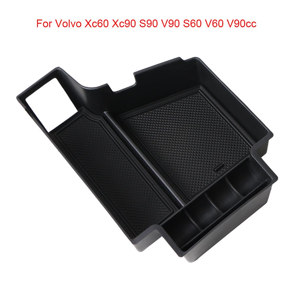 Bil Mittarmstöd Förvaringslåda Hållare För Volvo Xc60 Xc90 S90 V90 S60 V60 V90cc Mittkonsol Organizer Ordning
