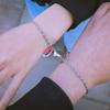 Magnetic Heart Couple Bracelets Set – Matching Charm Distance Chain Bracelets for Lovers & Best Friends