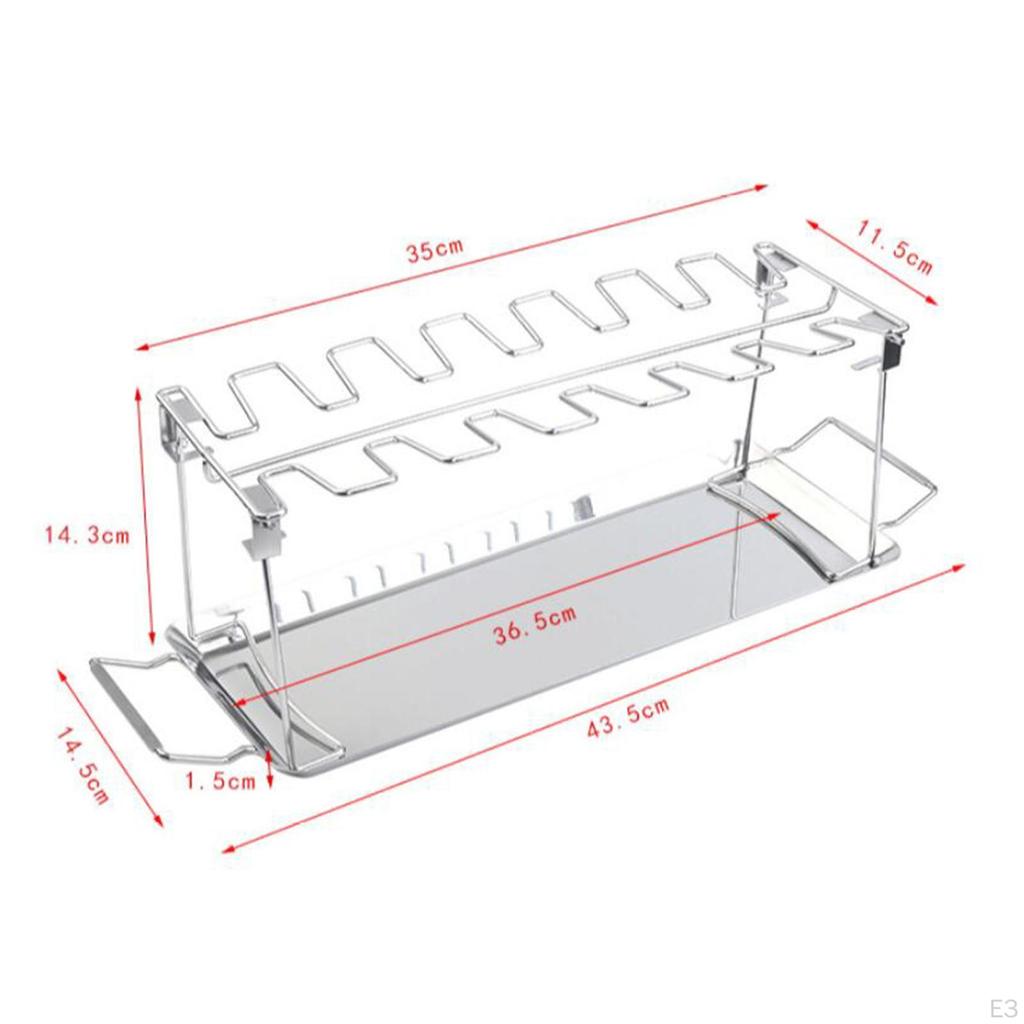 Grill Rack Drip Smoker Oven Roaster BBQ Accessory for Outdoor Backyard Camping Picnic Barbecue