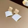 Chic Exaggerate Simple Big Square Drop Earrings For Women Trendy Metal Charm Punk Earrings 2023 Statement Party Ear Jewelry Gifts