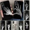 Autumu X Ray Hand Bones Phone Case Cover for Xiaomi Poco X6 X5 X7 Pro F7 Ultra Redmi 15C 15 13C 13 12C 12 10C 10 10A 9C 9A 9T 9