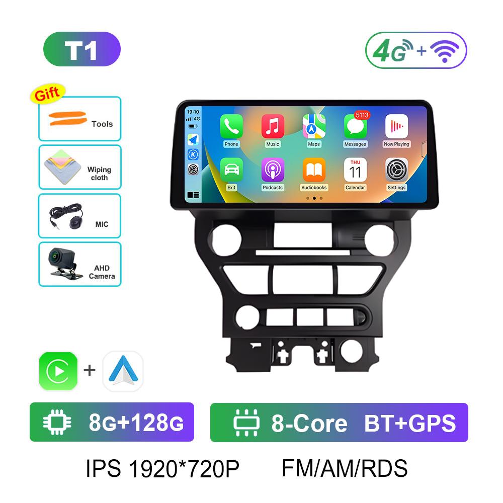 Android Smart System for Ford Mustang 2015 2016 2017 2018 - 2020 Wireless Carplay DSP Stereo Cooling Fan GPS Navigation No 2 Din