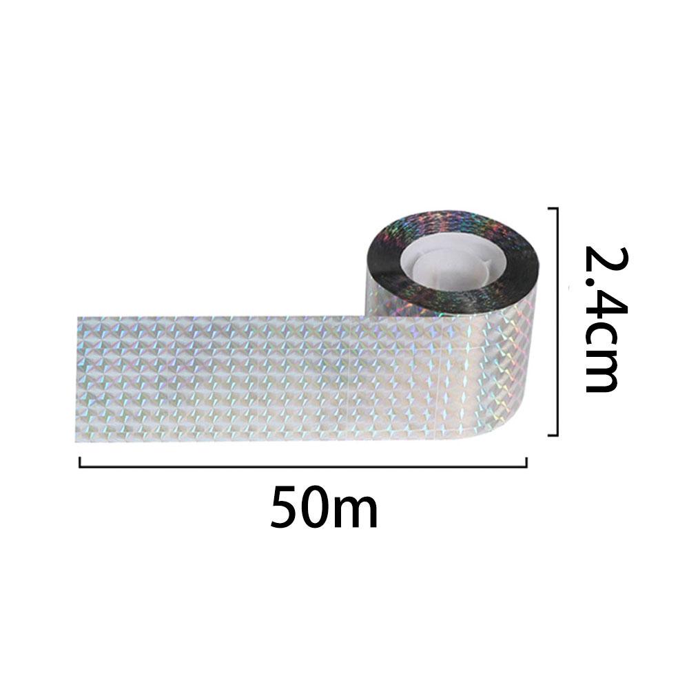 

Garden Buildings 80M 50M Anti Birds Tape Flashing Reflective Repellent Scare Pigeons Crow Keep Away Double-sided Repeller Ribbon