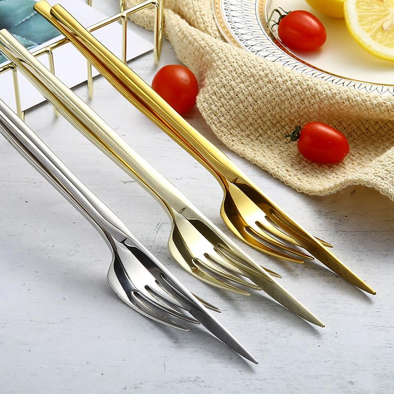 Stainless Steel Cutlery Silverware Spoon Set Matte Gold Eco Friendly Cutlery Knives Forks Spoons Dinnerware Set Dinner Set