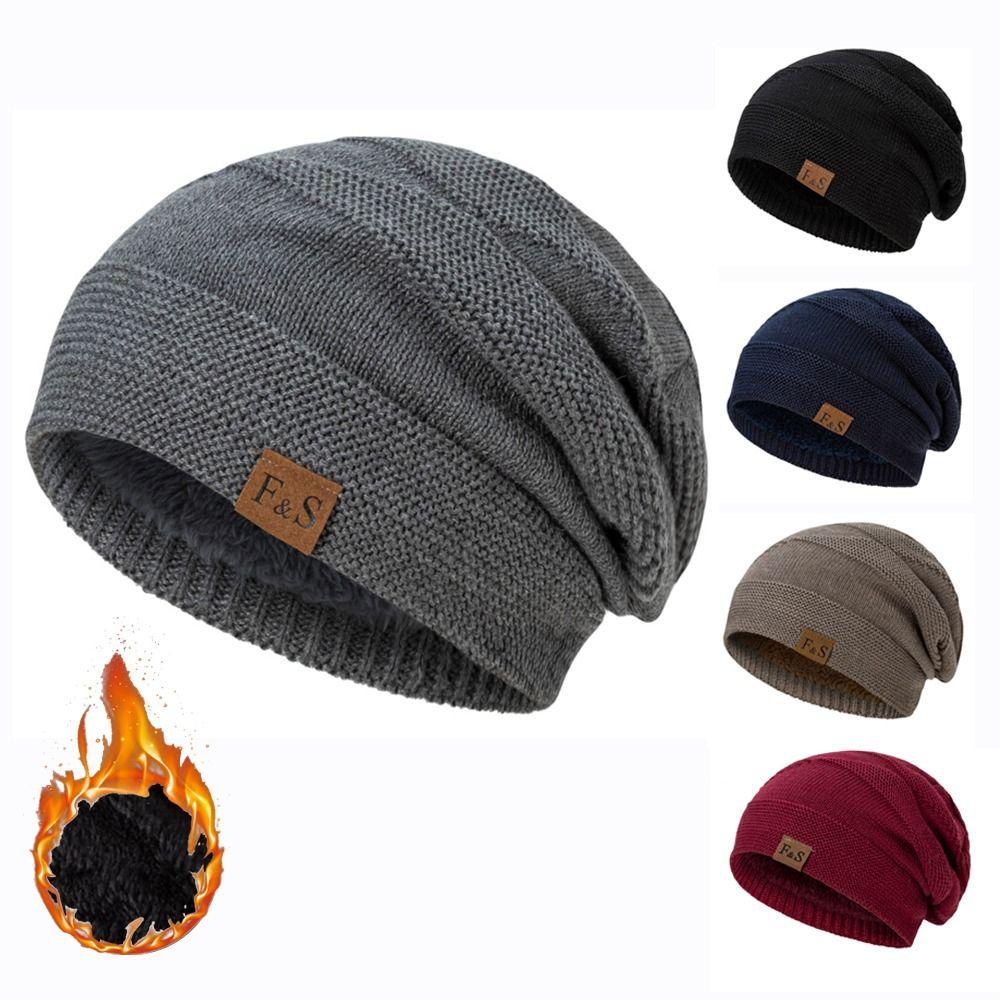 Warm Knitted Hats Windproof Coldproof Ear Protection Fashion Winter Hats  for Unisex