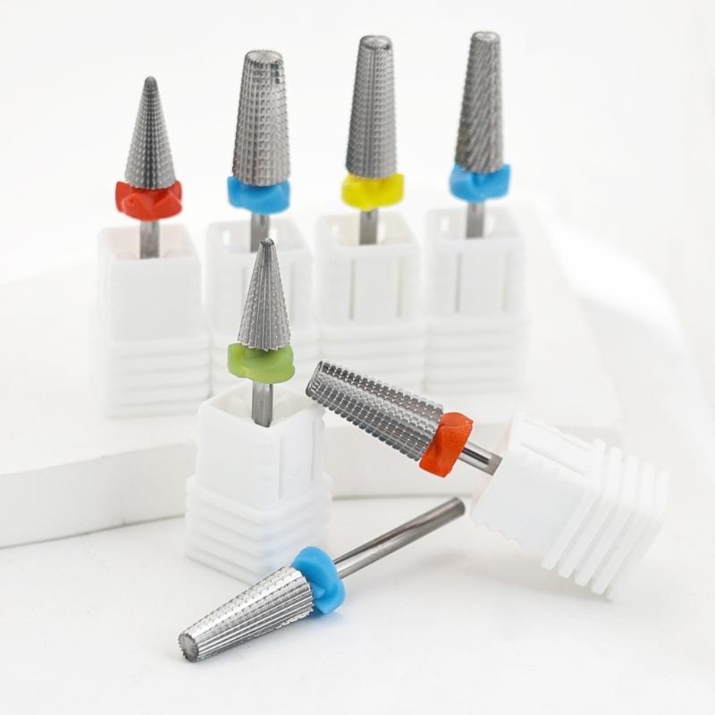 Practical Tungsten Steel Nail Care Drill Head Home and Salon Manicure Accessory for Trimming Grinding Polishing