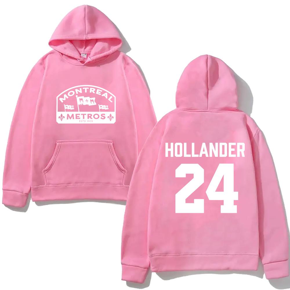 Shane Hollander 24 Montreal Metros Kapuzenpullover Heated Rivalry Grafikdruck Hoodie Locker Baumwolle Unisex Streetwear Merch Männer Frauen