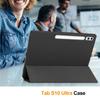 PU Protective Case For Tab S10 Ultra 14.6inch Tablets with S Pencil Holder Auto Wake Sleep Function Black