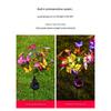 Solar Energy Outdoor Courtyard Four-Color Butterfly Flower Lawn Lamp Garden Decoration Ground Plug-In Landscape Lamp Flower Lamp