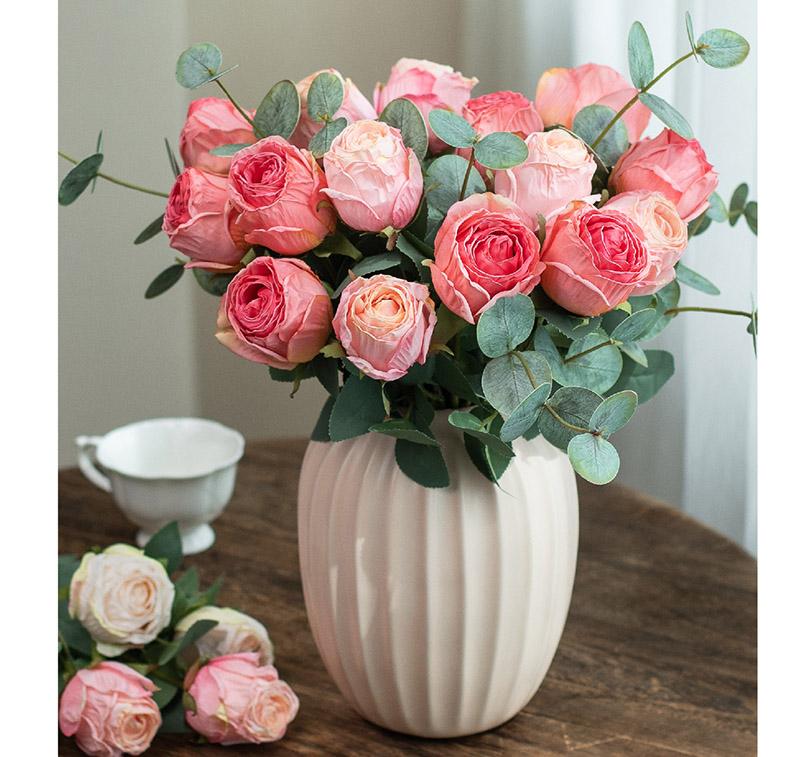 

5/10pcs Simulated Flower Roses Flowers Burnt Edge Fake Flowers Living Room Arrangement Dining Table Bedroom Decoration Ornaments 5pcs