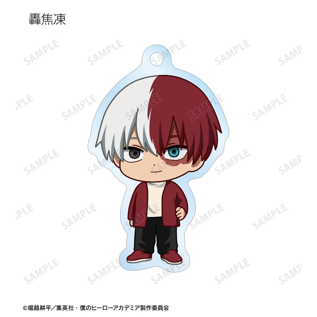 TV Anime "My Hero Academia" Trading Chibi Character Red Casual Clothes Ver. Acrylic Keychain Box of 15