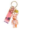 Bear Cute Gradient Acrylic Key Chain Car Pendant Bag Couple Creative Crystal