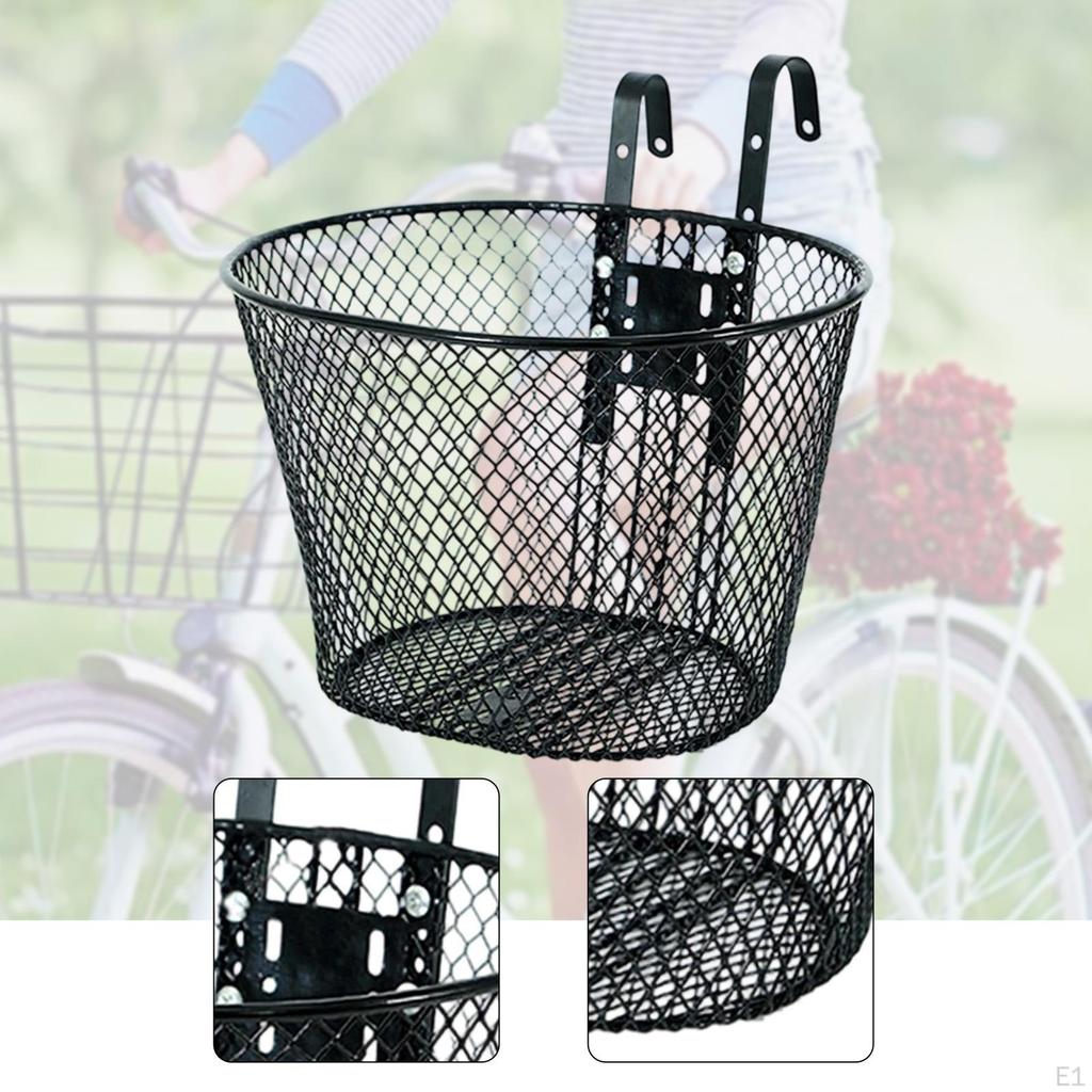 Koszyk Rowerowy Przedni Kierownica dla Dzieci Dorosłych z Regulowanymi Haczykami Jazda na Rowerze
