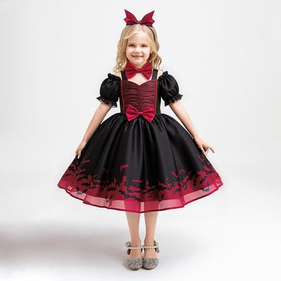 Grensoverschrijdende Heksenvleermuisprint Halloween Jurk