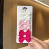 6Pcs/Set New Fashion Solid Hairpins Bows Hair Accessories Hair Clips Girls Nylon Hairpins Children Cute Barrettes Gift