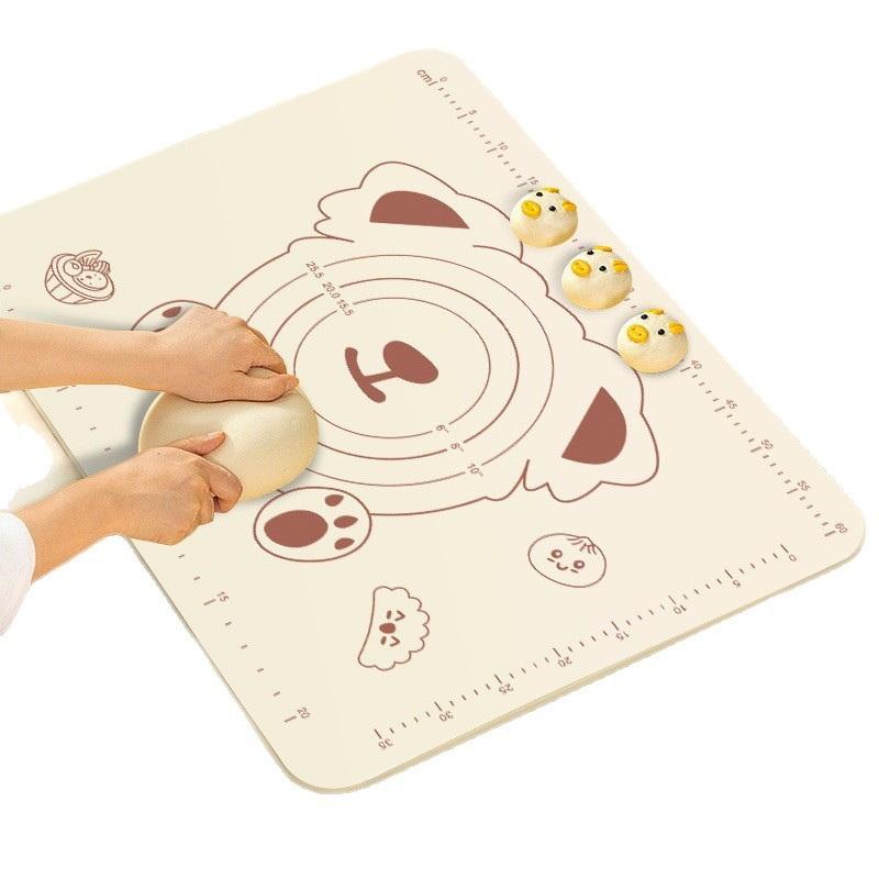 Knetmatte, Verdickte Silikonmatte, Anti-Rutsch-Matte, Pizzateigmatte, Silikon-Backmatte, Backblech, Knetwerkzeug