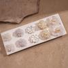 10-Piece Vacation Style Acrylic Imitation Pearl Flower Simple and Sweet Commuter Earrings