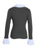 Women's Long-Sleeve Two-in-One Fashion Shirt
