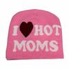 I Love Hot Moms/dads Printed Beanie Caps Windproof Pullover Hat Fashion Knitted Hats  Unisex