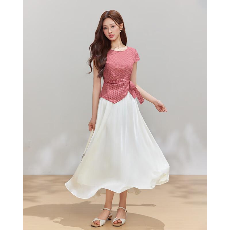 IEF French Style Twist Knot Short Sleeve Top