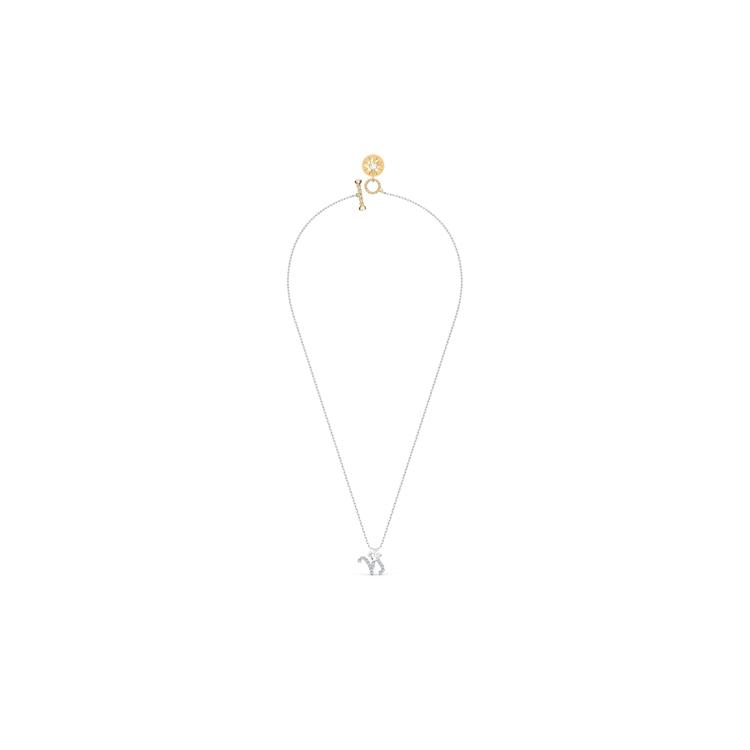 Swarovski Zodiac II Synthetic Cubic Zirconia Necklaces Womens Silver