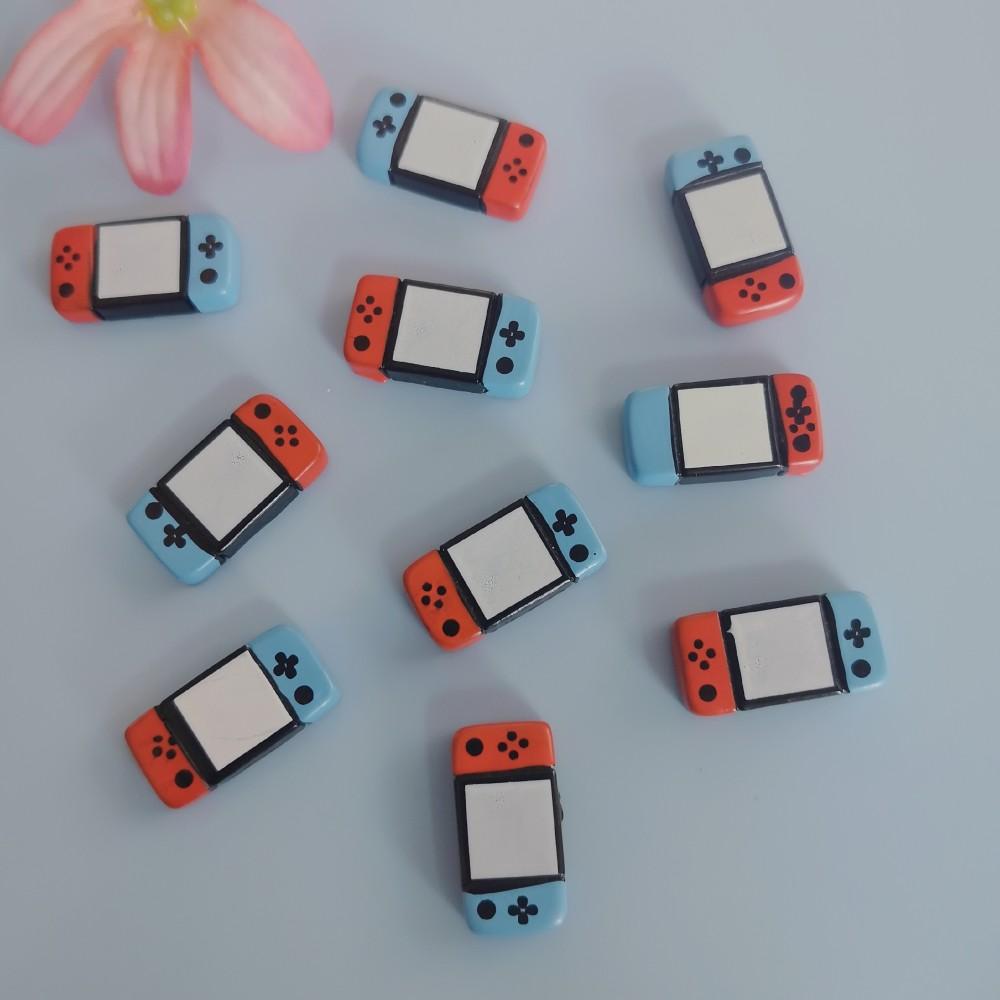 Cartoon Resin Game Controller Flat Back Cabochon Phone Case Deco Parts Character DIY Hair Bows Accessories