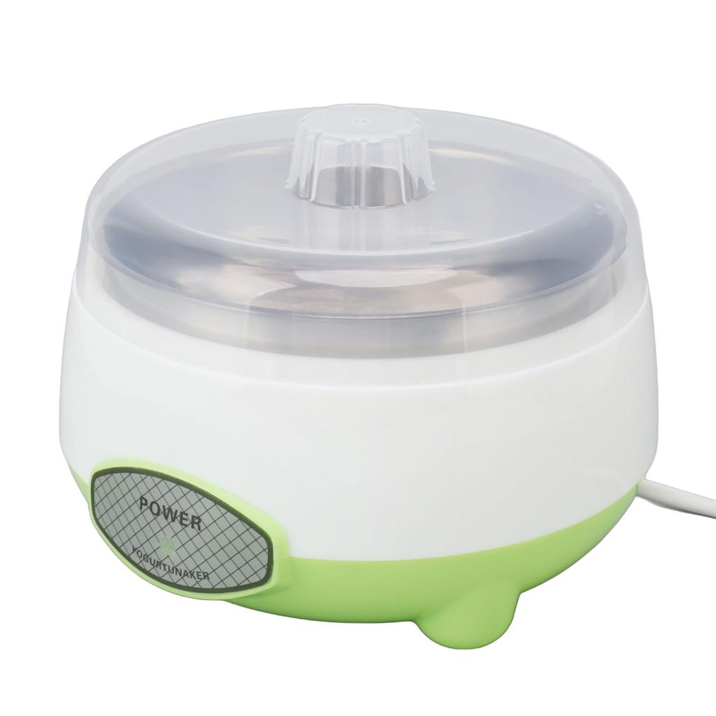 Kompakt Yoghurt Maker Machine Rustfritt stål Beholder Yoghurt Maker for hjemmelaget DIY Yoghurt Grønn