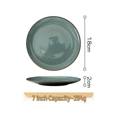 Ru Han Retro Kiln-Glazed Ceramic Dinner Plate
