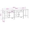 Workbench Set 3 pcs Black and Grey Powder Coated Steel