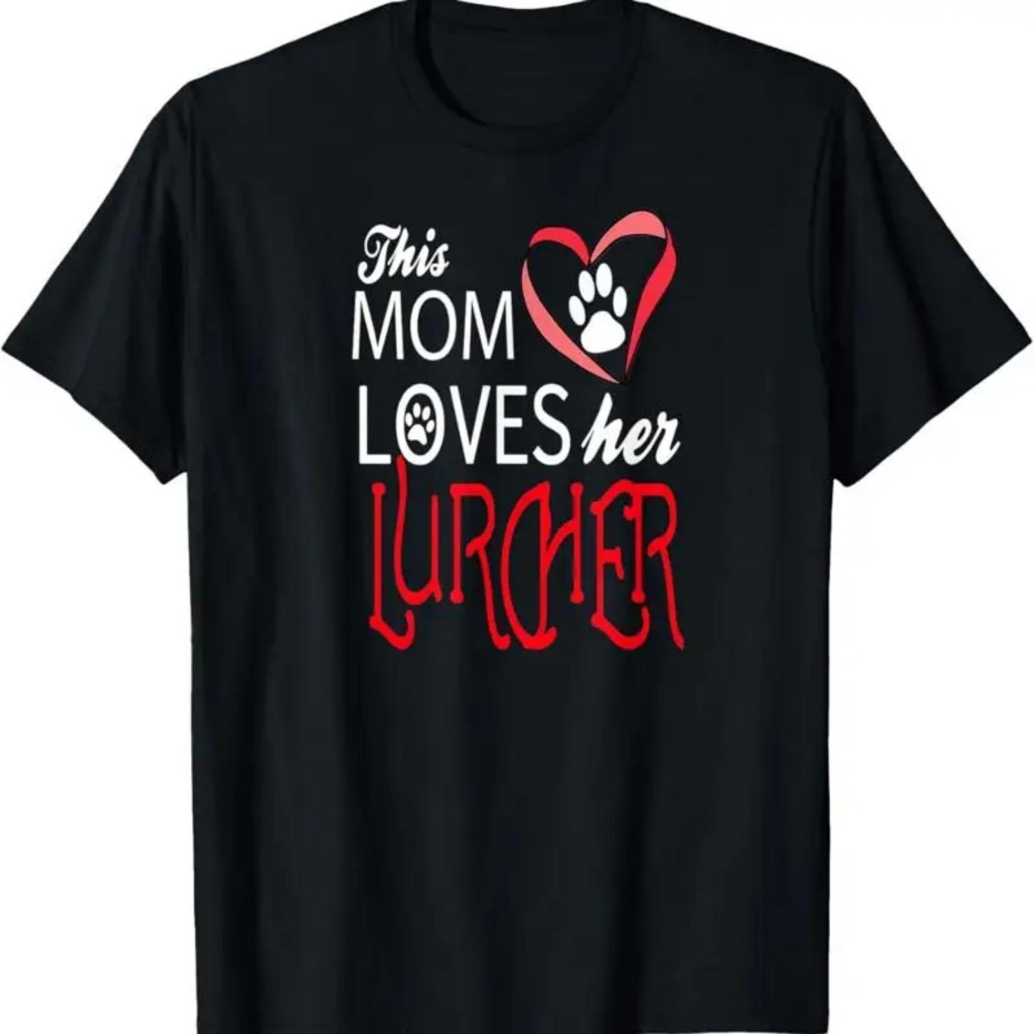 

Mom Loves Her Lurcher Dog Lover T Shirt S чёрный