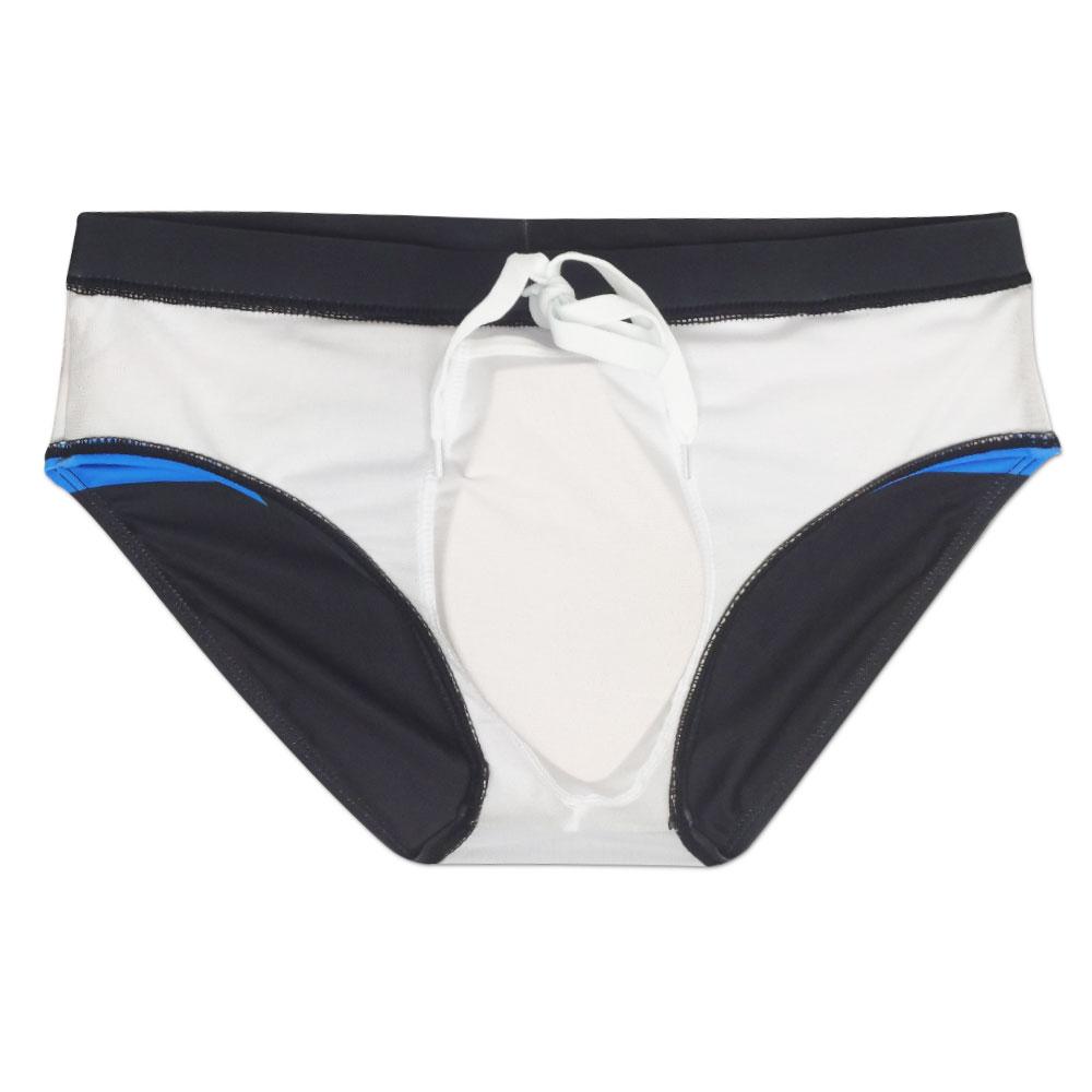 Men Swim Briefs Color Low Waist Tight Fit Sexy Swimwear Beach Wear Tanning Surfing Pride Strips